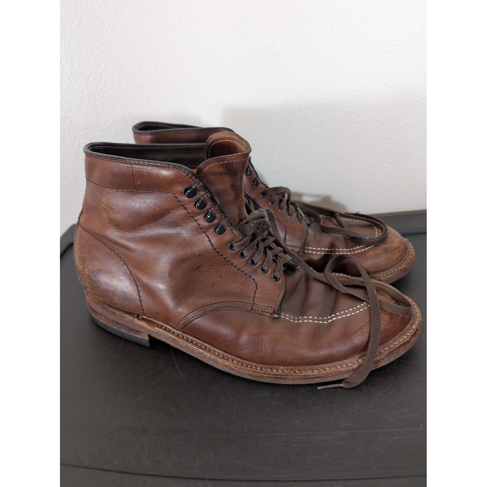 Alden 405 Indy Boots Mens Size 10.5 Brown Leather Moc Toe Work Boots LOOK